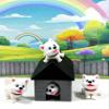 4pcs 3D Printed Dog with Dog House, Articulated Baby Husky Chibi Edition Toy, Posable and Movable Head and Joints Animal, Fidget ADHD Autism Toy CH001-WHT-GH view 1