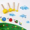 30Pieces Round Sponges Brush Set For Kids Student Art Craft Acrylic Painting Stencil Painting view 4