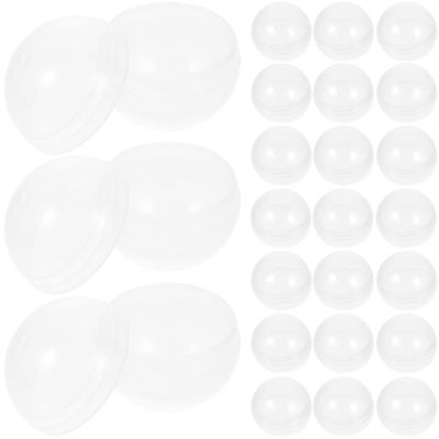 Kisangel 50pcs Plastic Transparent Balls Multi-Purpose Twisted Round Balls Clear