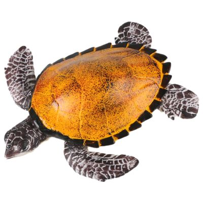 AENIMELY Yellow Sea Turtle Figurine Realistic Solid Ocean Turtle Toy for Kids Educational Marine Animal Figurines, Aquarium Decor, Learning Gift for Toddlers