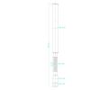 868MHz 915MHz Tactical Goose Neck Antenna Individual Soldier Handheld Terminal Carrying Anti-Collision Antenna for Meshtastic (915mhz SMA Male 1pcs) view 4
