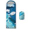 Smell Sunshine Kids Sleeping Bag for Boys Girls,3D Cartoon Fish Print-Lightweight Warm Portable Outdoor Indoor-Waterproof Cold Weather Resistant Sleeping Bag for Camping Hiking(Fish) view 1