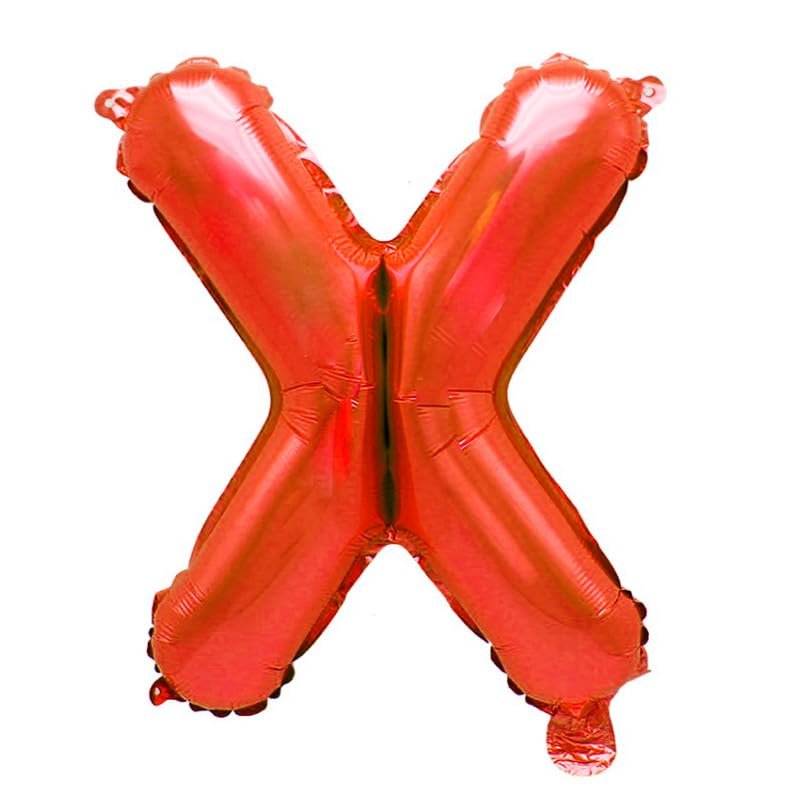 16inch Alphabet Foil Balloon Birthday Wedding Party Balloon DIY Decorations Balloons (red, X)