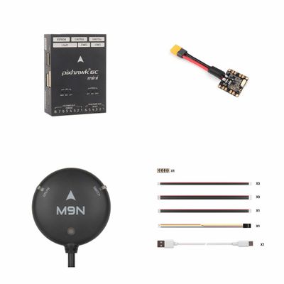 Pixhawk 6C Mini Flight Controller  STM32H743 480MHz Autopilot, Dual IMU, MS5611, PX4 & ArduPilot Compatible  Mini Drone Controller for UAV, VTOL, DIY RC (Model A + PM06 + M9N)