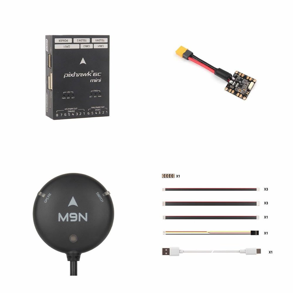 Pixhawk 6C Mini Flight Controller  STM32H743 480MHz Autopilot, Dual IMU, MS5611, PX4 & ArduPilot Compatible  Mini Drone Controller for UAV, VTOL, DIY RC (Model A + PM06 + M9N)