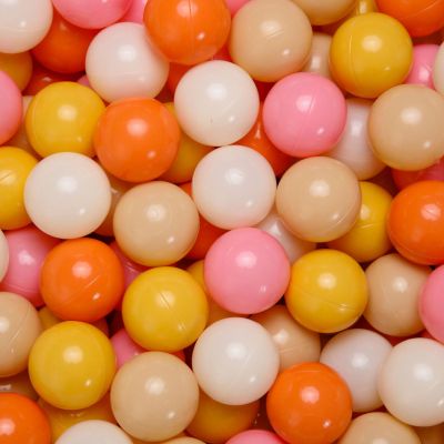 GOGOSO Ball Pit Balls for Toddlers Dogs Baby, 2.2 Inch Pastel Play Ball Toys Kid Ballpit, Bounse House, Birthday, Tent, Party,100 pcs, Cream Orange