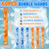 60 Pcs Blue Dog Paw Bubble Wands Mini Blue Orange Bubble Wand Dog Paw Print Bubbles for Birthday Party Favor Goody Bag Stuffer Filler Reward Gifts view 3