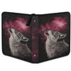 Kuquteed Stars Wolves Trading Card Binder 4 Pocket 400 Cards Holder Collector Album with 50 Removable Sleeves Toys Gifts for Boys Girls Red Space Game Sports Cards view 2