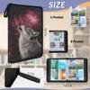 Kuquteed Stars Wolves Trading Card Binder 4 Pocket 400 Cards Holder Collector Album with 50 Removable Sleeves Toys Gifts for Boys Girls Red Space Game Sports Cards view 3
