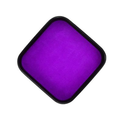 1 Piece Dice Holder Tray Pu Dice Pad Mat Square Tray Dice Tray for Dice Gaming and Other Table Games, Purple