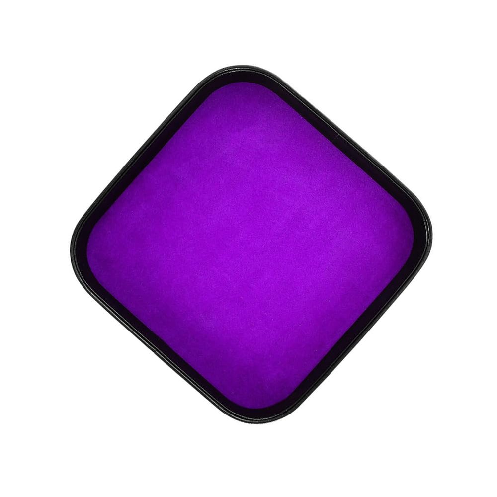 1 Piece Dice Holder Tray Pu Dice Pad Mat Square Tray Dice Tray for Dice Gaming and Other Table Games, Purple