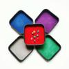 1 Piece Dice Holder Tray Pu Dice Pad Mat Square Tray Dice Tray for Dice Gaming and Other Table Games, Purple view 3