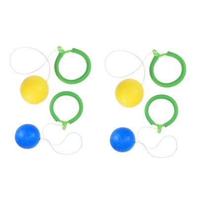 BESPORTBLE 2sets Fitness Jumping Balls Fun One Legged Bouncy Ball for Indoor Lightweight Design for Storage for All Ages Random Color 2pcs*2