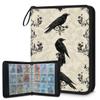 Kuquteed Bids Crows Trading Card Binder 9 Pocket 900 Cards Holder Collector Album with 50 Removable Sleeves Toys Gifts for Boys Girls Gray Floral Game Sports Cards view 1