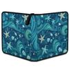 Kuquteed Teal Starfish Conch Trading Card Binder 9 Pocket 900 Cards Holder Collector Album with 50 Removable Sleeves Gifts for Boys Girls Sea Shell Game Sports Cards view 2