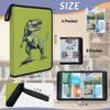 Kuquteed Dinosaur Trading Card Binder 9 Pocket 900 Cards Holder Collector Album with 50 Removable Sleeves Gifts for Boys Girls Tyrannosaurus Rex Green Game Sports Cards view 3