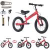 3-in-1 Montessori Balance Bike with Pedals,Tri-purpose of Kids Balance Bike/Toddler Tricycle/Bikefor 2 3 4 5 6 7 Year Old-14 inch balance bike with Pedal Conversion,Training Wheels,Brake,CrimsonRed view 1