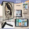 Kuquteed Skull Crow Trading Card Binder 4 Pocket 400 Cards Holder Collector Album with 50 Removable Sleeves Gifts for Boys Girls Skeleton Floral Game Sports Cards view 3