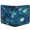 Kuquteed Teal Conch Starfish Trading Card Binder 9 Pocket 900 Cards Holder Collector Album with 50 Removable Sleeves Toys Gifts for Boys Girls Sea Shell Game Sports Cards view 2