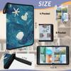 Kuquteed Teal Conch Starfish Trading Card Binder 9 Pocket 900 Cards Holder Collector Album with 50 Removable Sleeves Toys Gifts for Boys Girls Sea Shell Game Sports Cards view 3