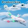AtomDream Tech Bump and Go Airplane Toy  Realistic Airplane Model with 4D Lights & Sound  Moving Plane Toy for Kids Ages 3-12  Automatic Direction Change on Collision  Great Gift for Kids(Blue) view 2