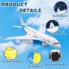 AtomDream Tech Bump and Go Airplane Toy  Realistic Airplane Model with 4D Lights & Sound  Moving Plane Toy for Kids Ages 3-12  Automatic Direction Change on Collision  Great Gift for Kids(Blue) view 3