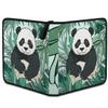 Kuquteed Leaves Panda Trading Card Binder 4 Pocket 400 Cards Holder Collector Album with 50 Removable Sleeves Gifts for Boys Girls Green Fern Game Sports Cards view 2