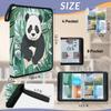 Kuquteed Leaves Panda Trading Card Binder 4 Pocket 400 Cards Holder Collector Album with 50 Removable Sleeves Gifts for Boys Girls Green Fern Game Sports Cards view 3