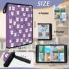 Kuquteed Cute Cats Face Trading Card Binder 4 Pocket 400 Cards Holder Collector Album with 50 Removable Sleeves Gifts for Boys Girls Heart Love Purple Game Sports Cards view 3