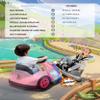 ELEMARA Toddler Bumper Car with Big Wheels, 2.2 Mph, Ride On Toys for Toddlers with DIY Stickers, 12v Electric Bumper Cars for Kids with Bluetooth,LED Light,Music for Indoor Outdoor,Peach Pink view 2