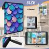 Kuquteed Blue Mermaid Scales Trading Card Binder 9 Pocket 900 Cards Holder Collector Album with 50 Removable Sleeves Toys Gifts for Boys Girls Purple Fish Scales Game Sports Cards view 3
