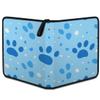 Kuquteed Cat Claws Trading Card Binder 4 Pocket 400 Cards Holder Collector Album with 50 Removable Sleeves Gifts for Boys Girls Blue Kitten Footprint Game Sports Cards view 2