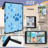 Kuquteed Cat Claws Trading Card Binder 4 Pocket 400 Cards Holder Collector Album with 50 Removable Sleeves Gifts for Boys Girls Blue Kitten Footprint Game Sports Cards view 3