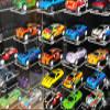 1/64 Cars Display Case with Lighted Wall Mounted Black Display Cabinet with Acrylic Shelves at 45-Degree Angle and Door Storage for 42 Hot Diecast Wheels Toy Cars view 4