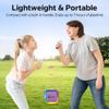 Contixo KS1A Kids Mini Karaoke Machine with LED Lights, 710H Playback, Dual Wireless Mics, Magic Voice Effects, Bluetooth Speaker for Children, Portable Singing Toy Gift for Boys & Girls, Purple view 3