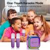Contixo KS1A Kids Mini Karaoke Machine with LED Lights, 710H Playback, Dual Wireless Mics, Magic Voice Effects, Bluetooth Speaker for Children, Portable Singing Toy Gift for Boys & Girls, Purple view 4