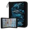 Kuquteed Fish Turtle Trading Card Binder 4 Pocket 400 Cards Holder Collector Album with 50 Removable Sleeves Gifts for Boys Girls Sea Jellyfish Game Sports Cards view 1