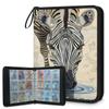 Kuquteed Water Zebra Trading Card Binder 9 Pocket 900 Cards Holder Collector Album with 50 Removable Sleeves Gifts for Boys Girls Animal Stirpes Game Sports Cards view 1