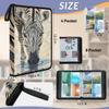 Kuquteed Water Zebra Trading Card Binder 9 Pocket 900 Cards Holder Collector Album with 50 Removable Sleeves Gifts for Boys Girls Animal Stirpes Game Sports Cards view 3