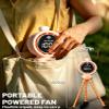Stroller Fan for Baby with Night Light, 135 Automatic Air Swing (Orange) view 2