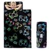 MORAIS Toddler Nap Mat with Removable Pillow and Blanket, Glow in The Dark 52" x 20" Lightweight and Soft Nap Mat for Preschool, Daycare (Game) view 1