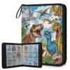 Kuquteed Dinosaur Trading Card Binder 9 Pocket 900 Cards Holder Collector Album with 50 Removable Sleeves Gifts for Boys Girls Pterosaur Tyrannosaurus Rex Game Sports Cards view 1