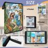 Kuquteed Dinosaur Trading Card Binder 9 Pocket 900 Cards Holder Collector Album with 50 Removable Sleeves Gifts for Boys Girls Pterosaur Tyrannosaurus Rex Game Sports Cards view 3