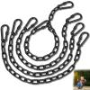 4 Pack 25in Heavy Duty Swing Chains with 8 Carabiners, Black Stainless Steel Hanging Chains with Hooks for Hammock Chair, Porch Swing, Hanging Basket, Gym, 1200LB Capacity view 1