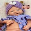 Abenduot 18Inch Vivienne Realistic Open Mouth Full Body Solid Silicone Baby Dolls Anatomically Correct Reborn Girl Dolls view 1