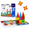Gemmicc 58 PCS Mini Magnetic Tiles, Travel Magnet Construction Toys with Metal Storage Box, Sensory Montessori Toys for Boys Girls view 1