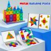 Gemmicc 58 PCS Mini Magnetic Tiles, Travel Magnet Construction Toys with Metal Storage Box, Sensory Montessori Toys for Boys Girls view 3