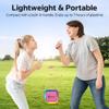 Contixo KS1A Kids Mini Karaoke Machine with LED Lights, 710H Playback, Dual Wireless Mics, Magic Voice Effects, Bluetooth Speaker for Children, Portable Singing Toy Gift for Boys & Girls, Pink view 3