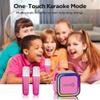 Contixo KS1A Kids Mini Karaoke Machine with LED Lights, 710H Playback, Dual Wireless Mics, Magic Voice Effects, Bluetooth Speaker for Children, Portable Singing Toy Gift for Boys & Girls, Pink view 4