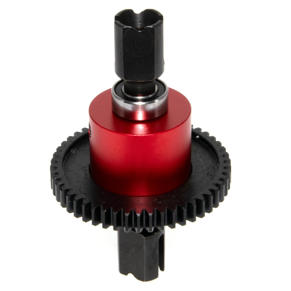 50T Center Diff Set Compatible with Arrma 1/8 Kraton Bigrock Mojave EXB Upgrade Rc Car Steel Differential Part Replacement ARA310991(Red)